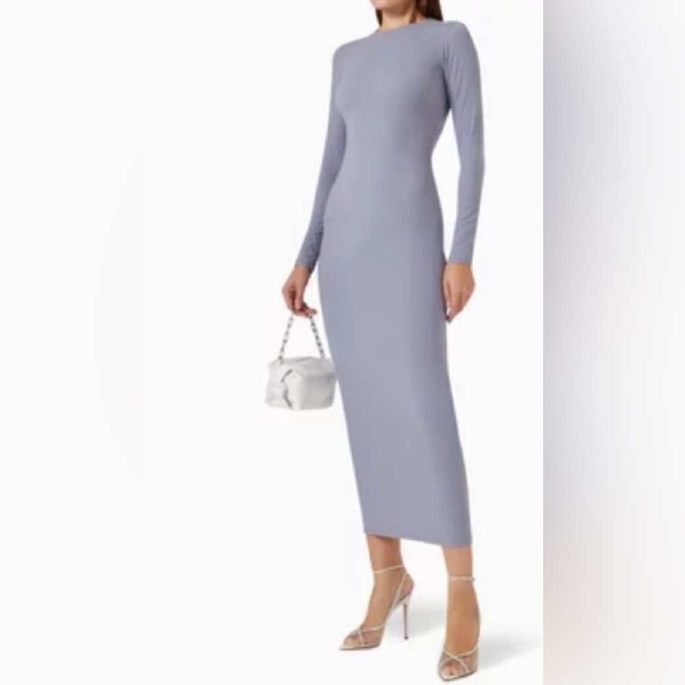 NWT Skims Fits Everybody Crewneck Dress color Slate size X-Large Limited Edition